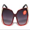 V.W.E. Women Bifocal Oversized Reading Sunglasses with Rhinestones - UV400 Outdoor Reader Glasses (Red, 2.00, x) view 1