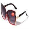 V.W.E. Women Bifocal Oversized Reading Sunglasses with Rhinestones - UV400 Outdoor Reader Glasses (Red, 2.00, x) view 2