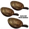 FIJIAN MADE New! Authentic Kava Drinking Cup - 100% Natural Fiji Kava Coconut Shell (3 Cup-Deal) Kava Cup with Handle ... view 2