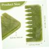 Beaupretty 2pcs Jade Gua Sha Comb for Head and Shoulder Massager Portable and Static view 2