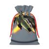 GeRRiT Jet Fighters Print Christmas Drawstring Candy Gift Bags,Goody Bags,For Xmas Holiday Presents Party Favor view 2