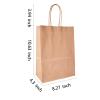 BAG BOX 100 Pcs Medium 8.25x4.3x10.6 Inch Brown Kraft Paper Gift Bags with Handles for Bulk Wedding, Party Favors, Grocery, Shopping, Retail Merchandise, Gift Sacks view 2