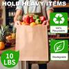BAG BOX 100 Pcs Medium 8.25x4.3x10.6 Inch Brown Kraft Paper Gift Bags with Handles for Bulk Wedding, Party Favors, Grocery, Shopping, Retail Merchandise, Gift Sacks view 4