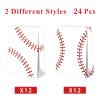 BQN 24 PCS Baseball Goodie Bags Baseball Gift Bags for Baseball Party Decorations Baseball Treat Bags Candy Goody Bags Baseball Party Snack for Kids Boys Girls view 4
