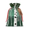 GeRRiT Birch Trees Print Christmas Drawstring Candy Gift Bags,Goody Bags,For Xmas Holiday Presents Party Favor view 1