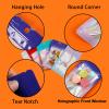400 Pack 4 Sizes Resealable Mylar Holographic Bags Food Storage Smell Proof Bags with Front Window Foil Packaging Pouch for Sample Jewelry Small Business (Blue to Orange,3x4.7,3.1x5.5,4x 6,4.7x 7.9in) view 2