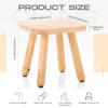 Vercraft 4 Pack Wooden Step Stool, 11 Inch Footstool Wooden Solid Chairs Matched Sensory Table Square Sitting Stool with Assembled Four-Legged for Adults Bathroom view 2