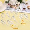 10pcs 0-9 Number for Cake Topper, Acrylic Crown Number Cake Topper Number Cake Picks for Birthday Wedding Anniversary Celebration Cake Decorations (Silver) view 3