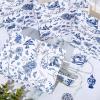 32Pcs Floral Paper Gift Bags Blue White Flower Bird Party Favor Bags with Handles Chinoiserie Hydrangea Branches Goodie Candy Treat Bags for Wedding Birthday Supplies view 3