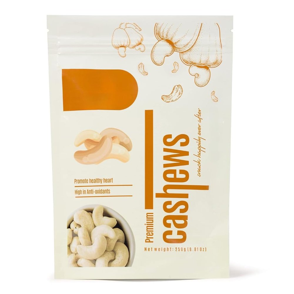 100% Pure Whole Cashew Nuts, Kaaju, Cashews Dry Fruits-cashew, Crunchy Premium Kaju nuts, Nutritious & Delicious, Gluten-Free & Plant-based Protein -250 grams