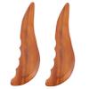 FOMIYES 2pcs Scraping Tablets Facial Tool Wood Scraping Plate Guasha Face Scrapper Scraping Board Guasha Tool for Face Wipe Travel Case Gua Sha Board Body Board Massage Scraper Wooden, 18X5cm, Brown view 1