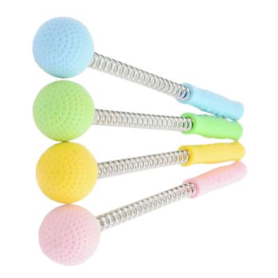 FOMIYES 4pcs Portable Massage Hammer Silicone Massage Balls for Neck Back and Foot Relief Stress Relax Rod for Adults and Boy Girl Green and Yellow Colors