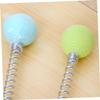 FOMIYES 4pcs Portable Massage Hammer Silicone Massage Balls for Neck Back and Foot Relief Stress Relax Rod for Adults and Boy Girl Green and Yellow Colors view 4