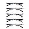 BudgetBundles US 5-10 Pc Rectangular Rimless Blue Light Blocking Reading Glasses Unisex Reader (+100 5 Pack) view 1