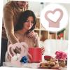 Beaupretty 2pcs Handheld Heart Shaped Flower Box for Fresh Flower Arrangements Paper Wrapping Container Handles for Weddings Parties and Celebrations view 3