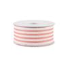 YourSchoiceVi 20 Feet Peach White Stripe Canvas Ribbon, 2.5"" Wired Ribbon, Peach White Stripe Ribbon, Gingham Ribbon, Ribbon for Wreaths, Craft Ribbon, RJKL32 view 2
