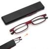 REAVEE Folding Reading Glasses for Men Women Ultra Thin Blue Light Blocking Anti UV/Eyestrain Computer TR90 Slim Foldable Portable Readers with Compact Flat Case, Red +1.5 view 1