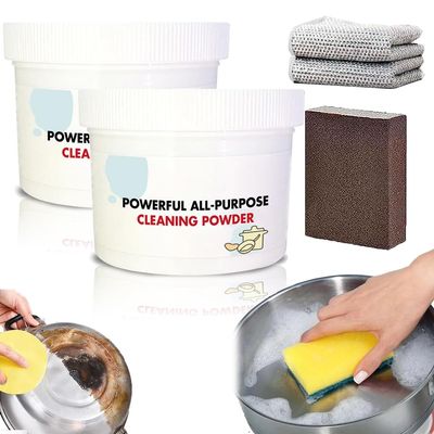 Powerful Kitchen All-Purpose Cleaning Powder,Powerful Kitchen All-Purpose Powder Cleaner,Foam Rust Remover Kitchen All-Purpose Cleaning Powder,Degreaser Cleaner Heavy Duty (2pcs-250g)