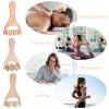 Abeillo 3Pcs Wood Therapy Massage Tools Wooden Massage Rollers, Hand Massage Tools Manual Muscle Roller Stick for Relaxes Thigh, Leg, Hands Full Body Muscle Men Women view 2