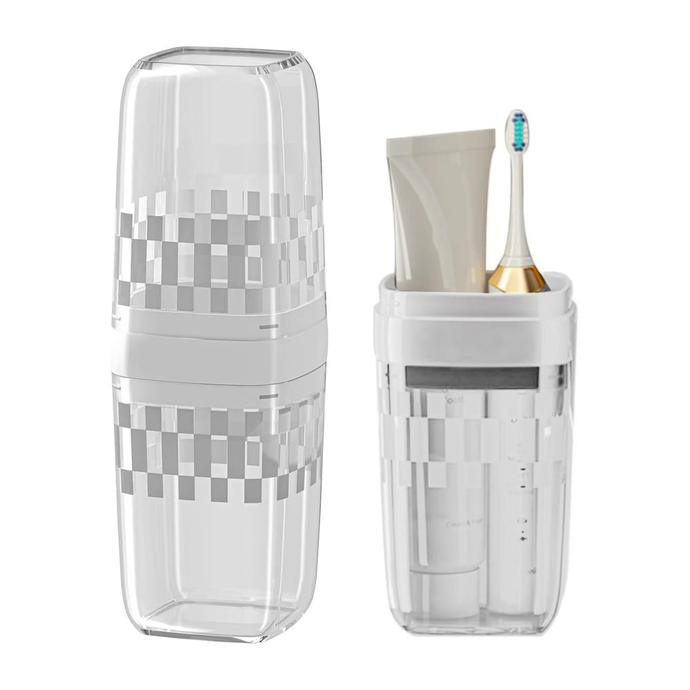EOREA Toothbrush Holder Travel, Covered Toothbrush Case, Portable Travel Toothbrush Holder, Toothbrush Travel Case Carrier for Camping, Bathroom, School, Business Trips (Clear)