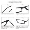 REAVEE Folding Reading Glasses for Men Women Ultra Thin Blue Light Blocking Anti UV/Eyestrain Computer TR90 Slim Foldable Portable Readers with Compact Flat Case, Black +3.5 view 4
