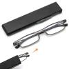 REAVEE Folding Reading Glasses for Men Women Ultra Thin Blue Light Blocking Anti UV/Eyestrain Computer TR90 Slim Foldable Portable Readers with Compact Flat Case, Grey +3.5 view 1