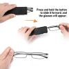 REAVEE Folding Reading Glasses for Men Women Ultra Thin Blue Light Blocking Anti UV/Eyestrain Computer TR90 Slim Foldable Portable Readers with Compact Flat Case, Grey +3.5 view 2