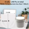 0.5 Gallon 240Pcs Mini Trash Bags Extra Small Clear Garbage Bags Tiny Bathroom Trash Can Liners Disposable Car Plastic Bags for Mini Countertop Bin Desk Table Top Trash Can (Fit 0.4-0.8 Gal) view 3