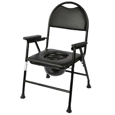 3-in-1 Folding Bedside Commode - Porta Potty for Adults - Portable Toilet for Camping, Supports Up to 210 Lbs, Bedside Commodes for Seniors and Commode Chair, Sturdy Lightweight
