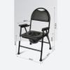 3-in-1 Folding Bedside Commode - Porta Potty for Adults - Portable Toilet for Camping, Supports Up to 210 Lbs, Bedside Commodes for Seniors and Commode Chair, Sturdy Lightweight view 2