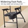 3-in-1 Folding Bedside Commode - Porta Potty for Adults - Portable Toilet for Camping, Supports Up to 210 Lbs, Bedside Commodes for Seniors and Commode Chair, Sturdy Lightweight view 4