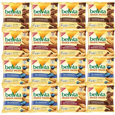 Breakfast Biscuits Bite-Size, Variety, 1 oz snack packs BelVita- (20 Count)| Bonus MysterySnack By MAJUU CONNECT INCLUDED.