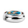 ZhongGuo Hand and Happy Fathers Day Printed Pill Organizer,Round Travel Pill Organizer Mini Medicine Pill Box for Purse Iron Plating view 2