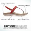 ABEO Oasis T-Strap Sandals For Women | Arch Support Sandals | Ball of Foot Pain Relief | Built-In Metatarsal Pads Women | Ball Of Foot Cushions for Women Red 6 Medium view 3