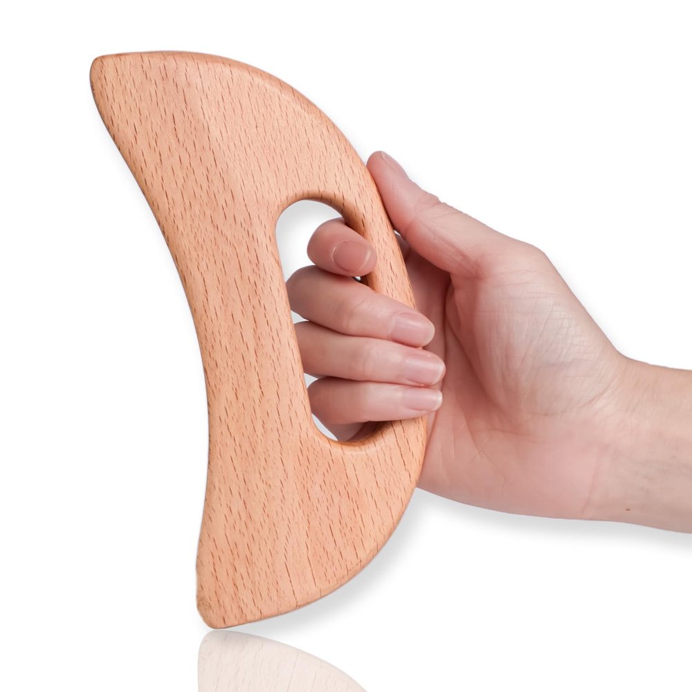 enttgo Body Gua Sha Tool Wooden Lymphatic Drainage Tool,Guasha Massage Tools for Anti Cellulite and Relieve Muscle Fatigue,Wood Therapy Massage Tools for Neck Back Face Leg Facial (A-Wood1)