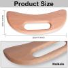 enttgo Body Gua Sha Tool Wooden Lymphatic Drainage Tool,Guasha Massage Tools for Anti Cellulite and Relieve Muscle Fatigue,Wood Therapy Massage Tools for Neck Back Face Leg Facial (A-Wood1) view 2