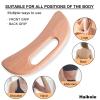 enttgo Body Gua Sha Tool Wooden Lymphatic Drainage Tool,Guasha Massage Tools for Anti Cellulite and Relieve Muscle Fatigue,Wood Therapy Massage Tools for Neck Back Face Leg Facial (A-Wood1) view 4