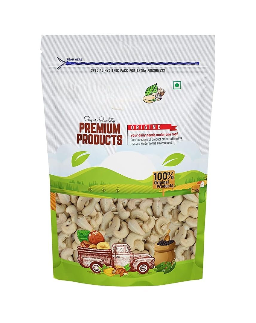 Cashew Nut Whole (Kaju), Nutritious & Delicious | Gluten Free & Plant Based Protein | Crunchy Cashew | Healthy Snacks Dry Fruit, No Artificial Colors -200 gm