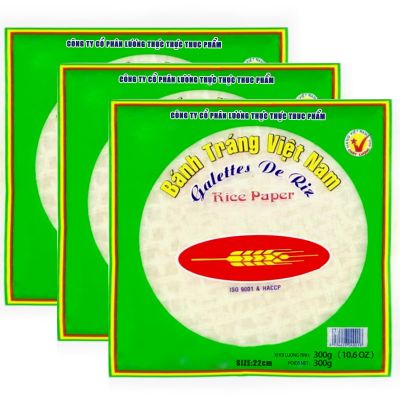 Rice Paper Wrappers Spring Roll Wrappers Organic Rice Paper Sheets Rice Wraps for Spring Rolls Egg Roll Wrappers Wonton Wrappers Dumpling Wrappers White Rice Paper Wraps (22cm) 105 PCS
