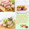 Rice Paper Wrappers Spring Roll Wrappers Organic Rice Paper Sheets Rice Wraps for Spring Rolls Egg Roll Wrappers Wonton Wrappers Dumpling Wrappers White Rice Paper Wraps (22cm) 105 PCS view 4
