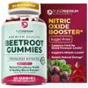 PurePremium Beet Root Gummies 50:1 Extract - 60 Sugar Free Chews - Super Nitric Oxide Beetroot Gummies | Natural Blueberry Flavor - Supplements for Normal Blood Pressure view 1