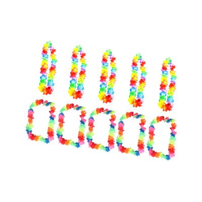 DECHOUS 10pcs Hawaii Floral Garland Neck Pendant Wreath Colorful Sunflower Necklace Set for Costumes Parties and Beach Events Two Styles Each