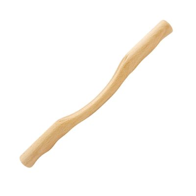 Beaupretty Ergonomic Beech Massage Roller Stick Durable Scraping Tool for Muscle Relief Compact Design for Neck Shoulders Arms and Legs for Men and Women Beige
