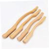 Beaupretty Ergonomic Beech Massage Roller Stick Durable Scraping Tool for Muscle Relief Compact Design for Neck Shoulders Arms and Legs for Men and Women Beige view 2