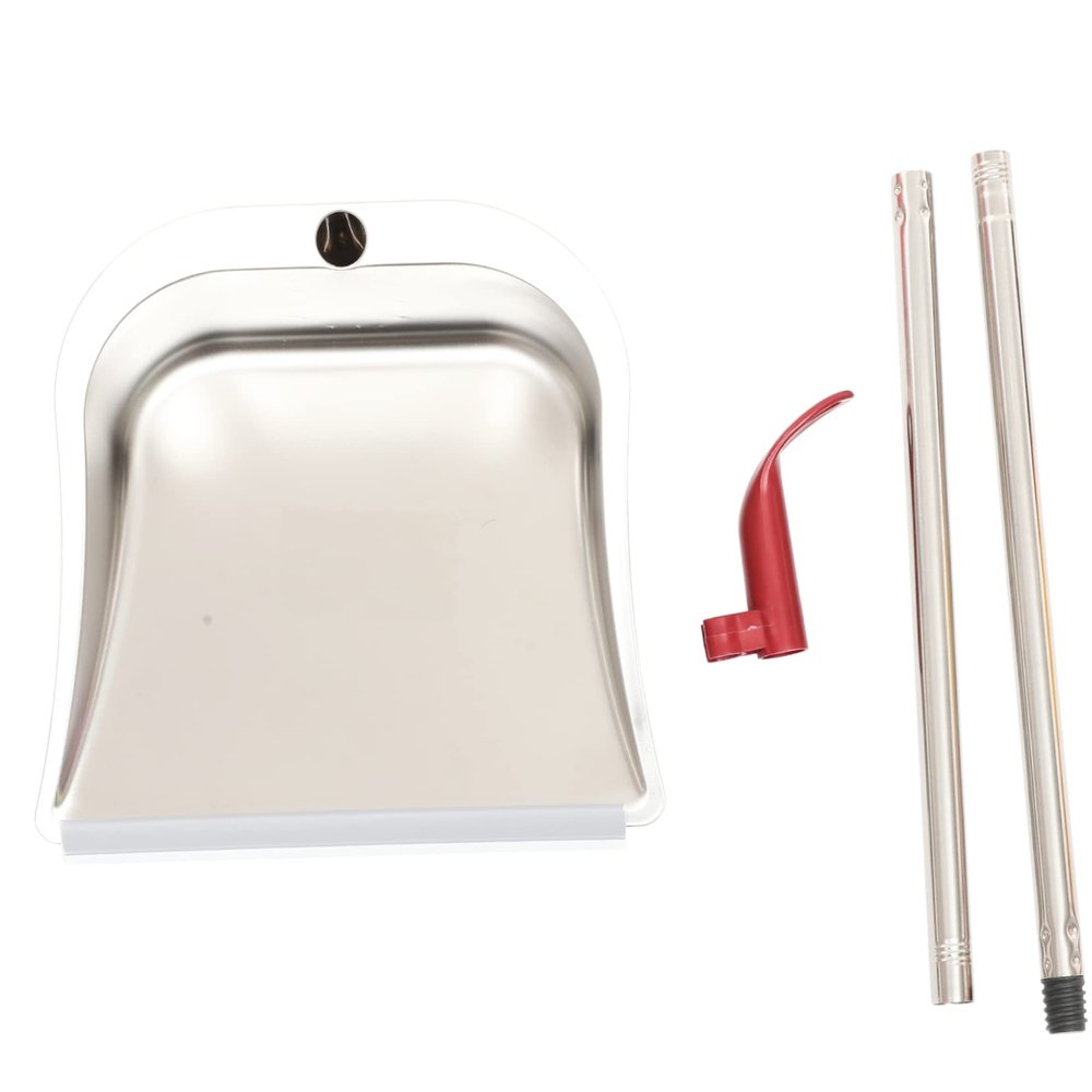 DECHOUS Made of High-Class Plastic Stainless Steel Stoop Dustpan Handle Home Dustpan Cleaning Refuse Container
