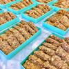 6 Boxes of Gourmet English Toffee Candy Sticks - English toffee doused in gourmet milk chocolate and rolled in crushed roasted almonds. Each box is packed in our 1 LB fancy candy box view 1