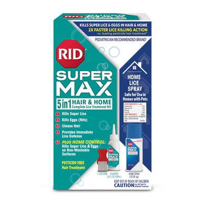 RID Super Max 5-in-1 Lice Treatment Kit for Super Lice in the Hair & Home