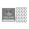 Slate Flosser Refills - Reusable Woven Floss, PFAS-Free, Non-Toxic Dental Floss | Fits Slate Electric Flosser w/Tongue Scraper & Gum Sweeps | 20-Pk Gray Thin Floss Heads view 1