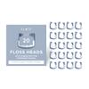 Slate Flosser Refills - Reusable Woven Floss, PFAS-Free, Non-Toxic Dental Floss | Fits Slate Electric Flosser w/Tongue Scraper & Gum Sweeps | 20-Pk Blue Nano-Hydroxyapatite (nHa) Thin Floss Heads view 1