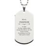 Gag Personal Care Aide Gifts, Sarcasm Silver Dog Tag for Personal Care Aide Birthday Graduation Gifts for Men Women Being Personal Care Aide is easy. It's like riding a bike except the bike is on view 1